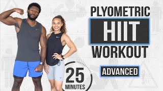 25 Minute Full Body Plyo HIIT Workout Advanced  No Equipment [upl. by Watts]