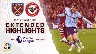 West Ham United v Brentford  PREMIER LEAGUE HIGHLIGHTS  2262024  NBC Sports [upl. by Oisorbma262]