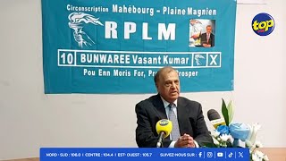 «  je n’ai aucunement l’intention de toucher le salaire de député » annonce Vasant Bunwaree [upl. by Dody]