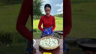 Cooking egg deep fried recipereels food streetfood delicious dlicious shorts COURTLAW720 [upl. by Tnemelc]