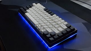 KBD75 v2 with Glorious Pandas Trybosis 3204 Filmed [upl. by Aisayt232]