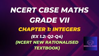 NCERT Grade 7CBSE Class 7 Maths in TamilIntegersCH1Ex12Q2Q4rimikasdiaryncertmathscbse [upl. by Lynch]