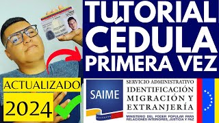 Tutorial quotCÉDULAquot primera vez  VENEZUELA  Paso a Paso [upl. by Sollows]