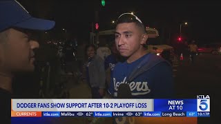 Dodger fans show support after 102 playoff loss [upl. by Berkeley]