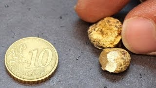 Melting a 10 cent Euro Coin Money Transformed into Nuggets Tokens [upl. by Brandwein]