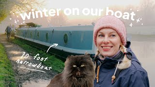 the magic and challenges of winter • living on a narrowboat [upl. by Atilegna939]