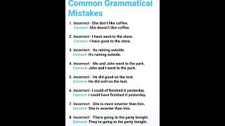 Common grammatical errors [upl. by Ark]