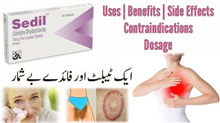 sedil tablet uses in urdu  cetirizine tablet  cetirizine dihydrochloride  sedil 10 mg tablet [upl. by Nagam]