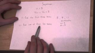 Sequences  Arithmetic  Sum of first 50 terms [upl. by Toomin]