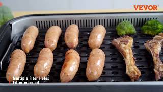 VEVOR Smokeless Indoor Grill  Perfect BBQ No Smoke Easy Clean [upl. by Nimesh]