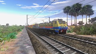 INDIAS FASTEST DOUBLE DECKER  BZA WAP4 PULLING 12932 AHMADABAD  MUMBAI CENTRAL AC DOUBLE DECKER [upl. by Cchaddie]