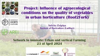 3 Influence of agro ecological conditions on the quality of vegetables in urban horticulture Solv [upl. by Nosremaj]