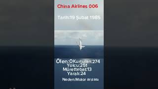 China Airlines 006 aviation keşfetbeniöneçıkar crash kesfet crashedit omeredits [upl. by Derdle]