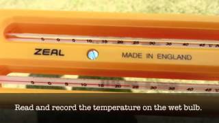 Finding Relative Humidity Using a Sling Psychrometer [upl. by Cohin635]