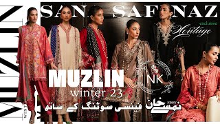 Sana Safinaz Muzlin Winter 2023  Baroque Winter Collection 2023 [upl. by Ecinnej]