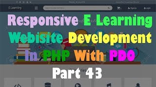 Responsive E Learning Website Development In PHP With PDO Part 43 Creating Course Details Page 1 [upl. by Orenid401]