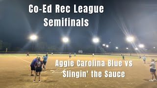 Aggie Blue vs Slingin the Sauce  CoEd Rec Slowpitch Softball at Gateway Park 102324 FULL GAME [upl. by Enilrahc]