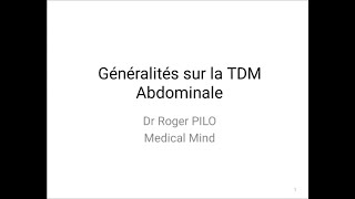 Les généralités sur la TDM Abdominale par Medical Mind [upl. by Ecinev]