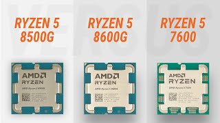 Ryzen 5 8500G vs Ryzen 5 8600G vs Ryzen 5 7600 w RTX 4090 Test in 8 games  Test Radeon 740M [upl. by Aurora]