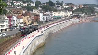 Devonian Express Double Headed Steam Train Cardiff to Plymouth [upl. by Acissj]