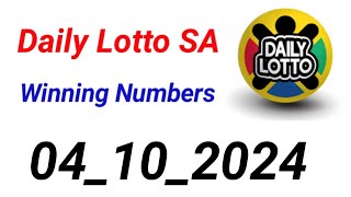 Daily Lotto SA Prediction 04102024 [upl. by Natek]