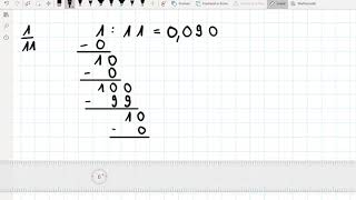 Periodische Dezimalzahlen  Brüche durch Division in Dezimalzahl umwandeln [upl. by Annoiek]