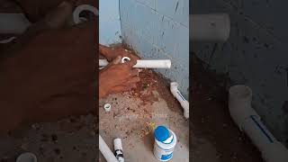 upvc pipe fitting in bathroom shortvideo [upl. by Arley]