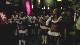 quotWomanizerquot performance by NFL Cheerleaders playing Just Dance game [upl. by Elledoj684]