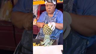 Easy Pineapple Cutting Skill Fruits Cutting Skill [upl. by Aray272]