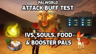 Palworld Damage Test  Is Max IV Breeding Worth It  IVs Souls Food amp Booster Pals Test [upl. by Nimzay]