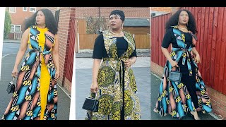 How To Cut And Sew A Pinafore Flare Dress Circle dress [upl. by Eytteb]