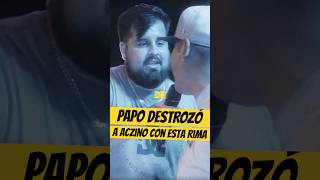 PAPO DESTROZÓ a ACZINO con ESTA RIMA💀🔥 Papo aczino freestyle godlevel [upl. by Aivila]