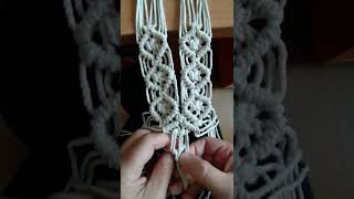 Make a curtain tie back with the diamond pattern DIY macrame tutorial [upl. by Kliment]