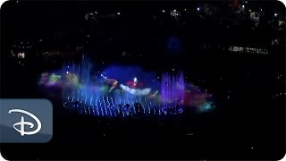 World of Color  Aerial View  Disneyland Resort [upl. by Odnalra704]