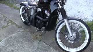 Custom Honda VT600 Bobber Walkaround and Start up VLX600  HD [upl. by Epul]