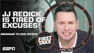 JJ Redick goes SCORCHED EARTH on Doc Rivers for making excuses 🔥  First Take [upl. by Asinla]