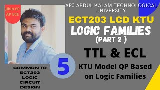 The Logic FamilyPart 2  TTL  ECL ECT203EET206 Logic Circuit DesignDigital Electronics  KTU [upl. by Gavrielle]