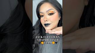 OCT  8 Jacko’lantern Graphic LinerGlam 🎃🖤 halloween jackolantern halloweenmakeup tutorial [upl. by Ettenyl54]