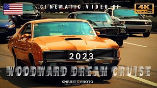 WOODWARD DREAM CRUISE DETROIT2023 CINEMATIC 4K UHD VIDEO  CLASSIC CAR SHOW [upl. by Llerrehs]