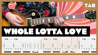 Led Zeppelin  Whole Lotta Love  Guitar Tab  Lesson  Cover  Tutorial [upl. by Hutton]