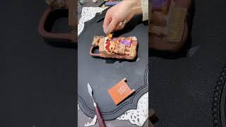 Cute chocolate phone casedecoden with cream glue [upl. by Lupee]