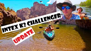 Intex K2 Challenger INFLATABLE KAYAK UPDATE amp REVIEW [upl. by Rubbico]