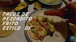 TACOS DE PESCADO FRITO  PREPARADO ESTILO LA CDMX COMIDA CALLEJERA Y MERCADITO [upl. by Akima169]