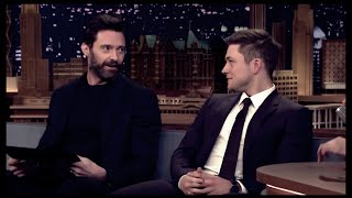 Taron Egerton amp Hugh Jackman Funny Moments part 3 [upl. by Whitver]