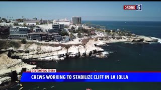 Crews Working To Stabilize Cliff In La Jolla [upl. by Tound]