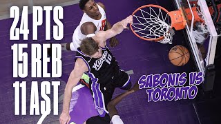 Sabonis BACKTOBACK TripleDoubles  Kings vs Raptors 1524 [upl. by Annohs151]