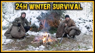 24h Winter Survival bei 5°C mit 5 Gegenständen  Bushcraft Outdoor Naturensöhne [upl. by Minoru62]