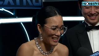 Ali Wong on That KISS with Bill Hader After Golden Globes Win Exclusive [upl. by Merrielle]