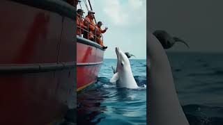 Sailor rescue beluga cut whaleshortvideo [upl. by Ibmab]