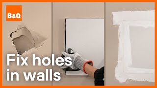 How to fix holes in plasterboard walls  DIY [upl. by Livvy]